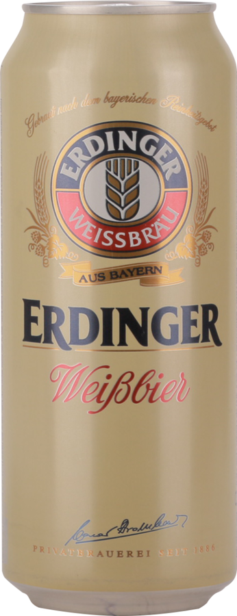 Пиво светлое ERDINGER пшеничное нефильтрованное непастеризованное 
неосветленное 5,3%, 0.5л, превью