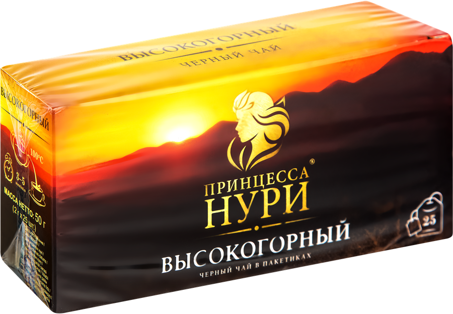 Чай черный ПРИНЦЕССА НУРИ Высокогорный байховый, 25пак, превью