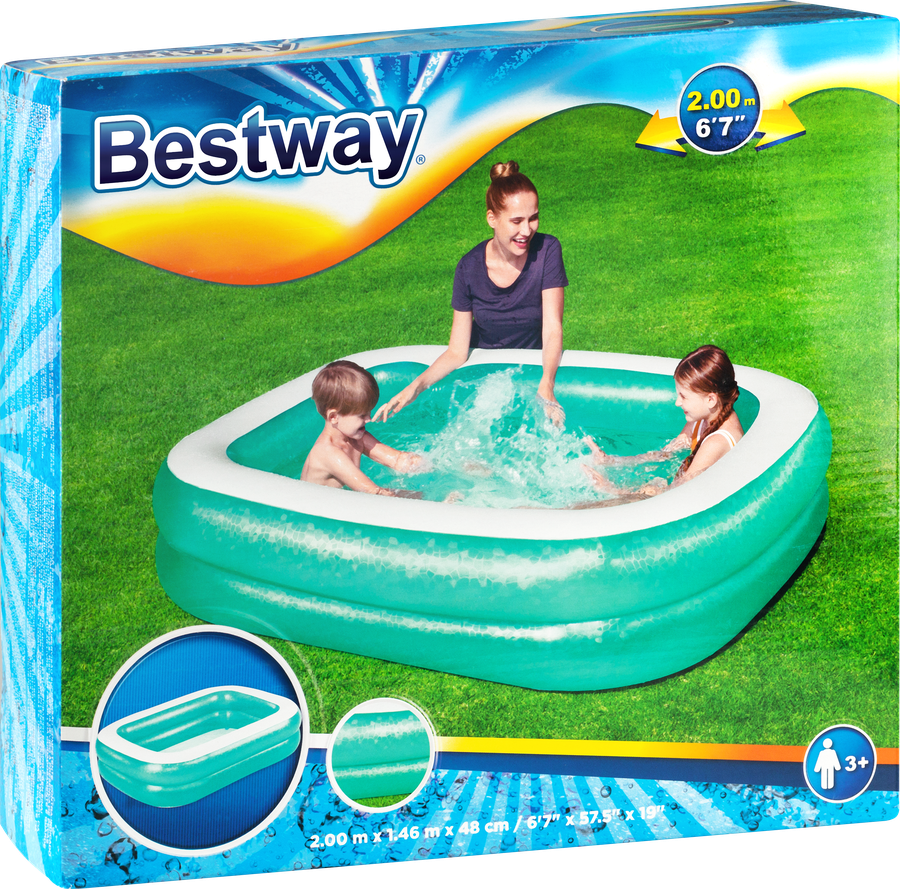 Бассейн надувной детский BESTWAY 450л 200х146х48см, Арт. 54005, предпросмотр