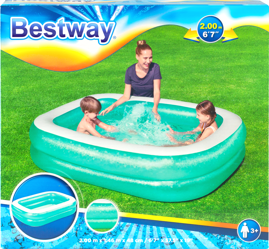 Бассейн надувной детский BESTWAY 450л 200х146х48см, Арт. 54005, предпросмотр