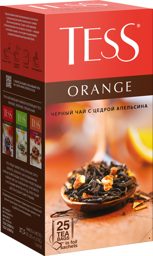 Чай черный TESS Orange байховый, 25пак, превью