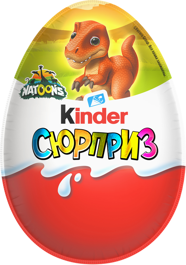 Яйцо шоколадное KINDER Сюрприз из молочного шоколада с игрушкой, в  ассортименте, 20г, превью