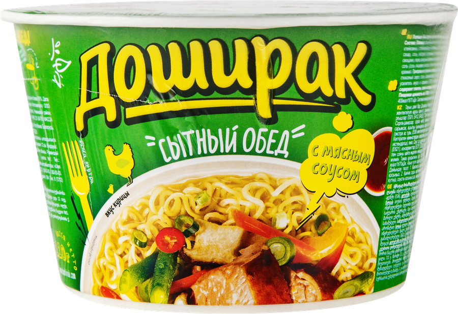 Лапша DOSHIRAK Сытный обед со вкусом курицы, 110г, превью