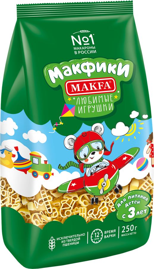 Макароны MAKFA Макфики группа А высший сорт, 250г, предпросмотр