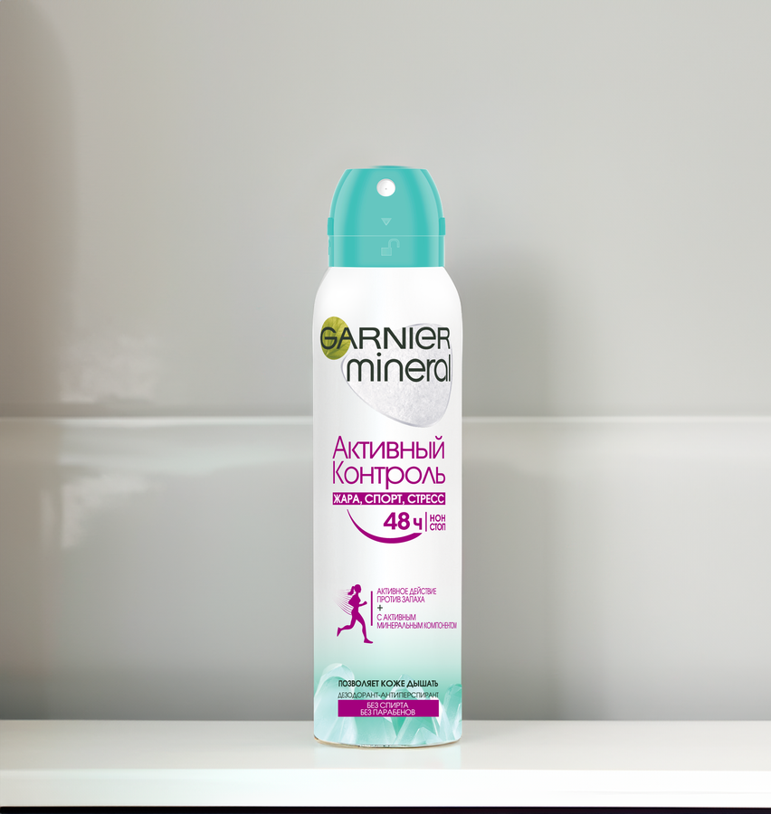 Дезодорант-антиперспирант спрей женский GARNIER Mineral Активный контроль, 150мл, предпросмотр