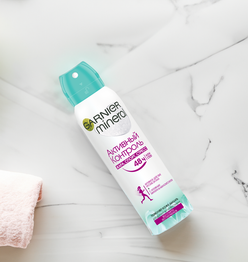 Дезодорант-антиперспирант спрей женский GARNIER Mineral Активный контроль, 150мл, превью