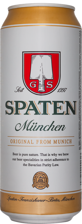 Пиво светлое SPATEN Munchen фильтрованное пастеризованное 5,2%, 0.5л, предпросмотр