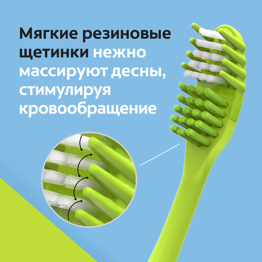 Зубная щетка COLGATE Массажер, средней жесткости, 1+1, 2шт, предпросмотр