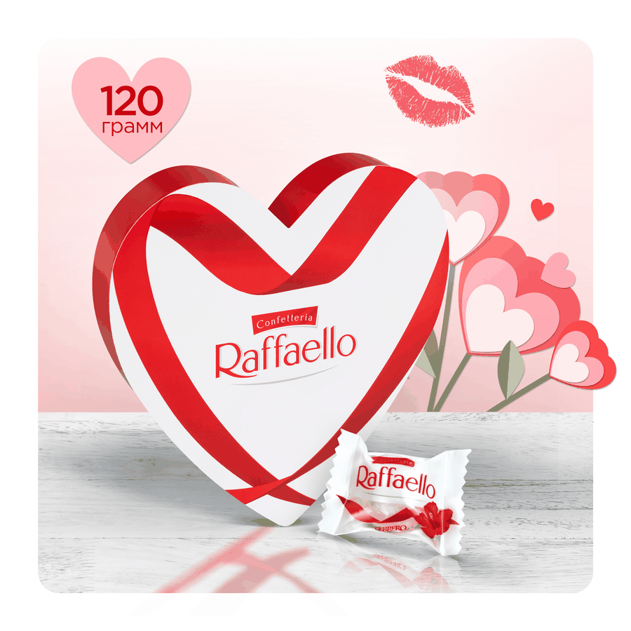 Конфеты RAFFAELLO с цельным миндальным орехом в кокосовой обсыпке, 120г, превью