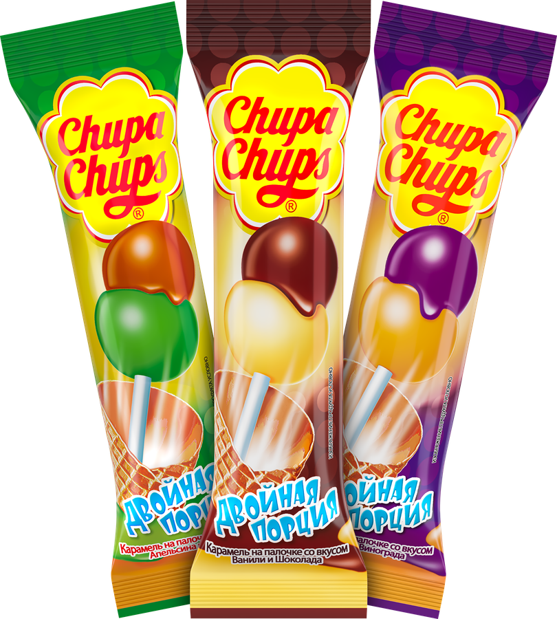 Карамель CHUPA CHUPS Двойная порция ассорти, 16,8г, предпросмотр
