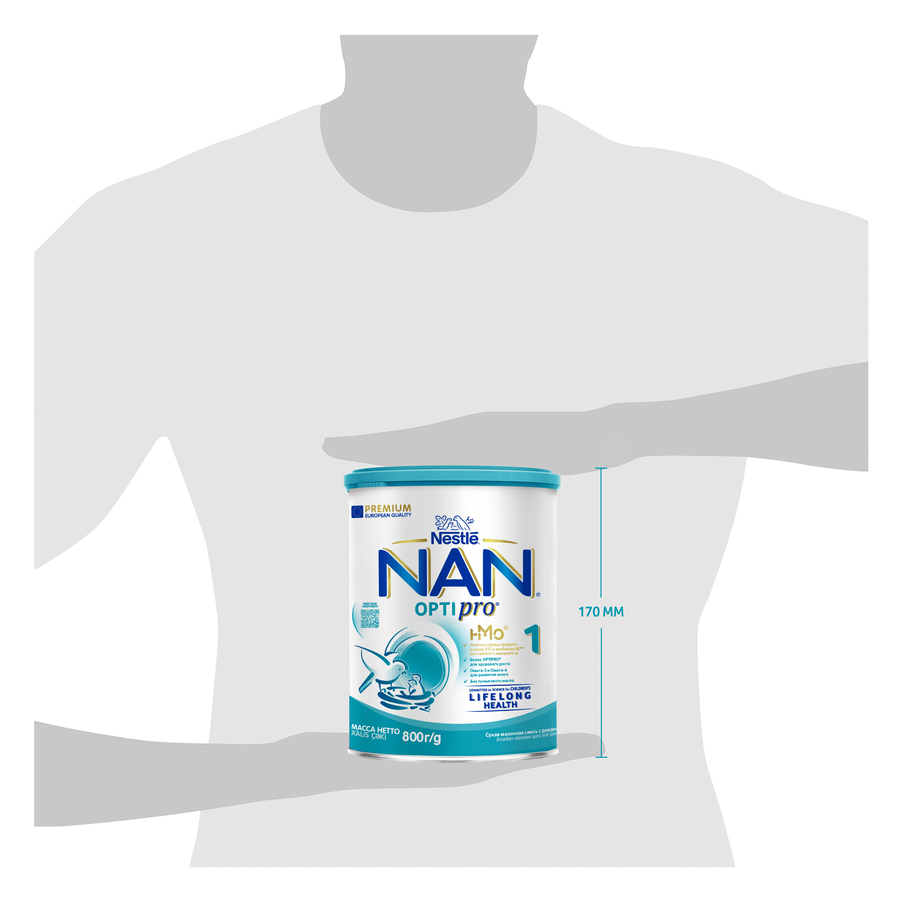 Смесь молочная NAN 1 OptiPro, с 0 месяцев, 800г, предпросмотр