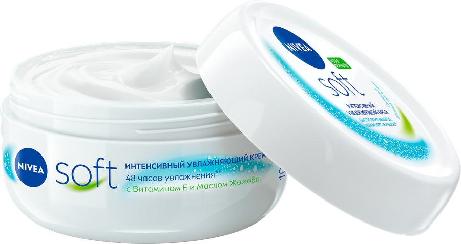 Крем NIVEA Soft интенсивный, увлажняющий с маслом жожоба и витамином Е, 100мл, превью