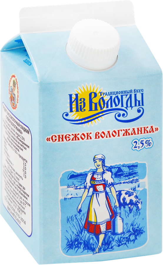 Снежок ВМК Вологжанка 2,5%, без змж, 470г, превью