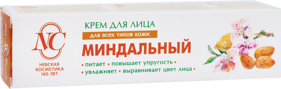 Крем для лица НЕВСКАЯ КОСМЕТИКА Миндальный питательный, для всех типов кожи, 40мл, предпросмотр