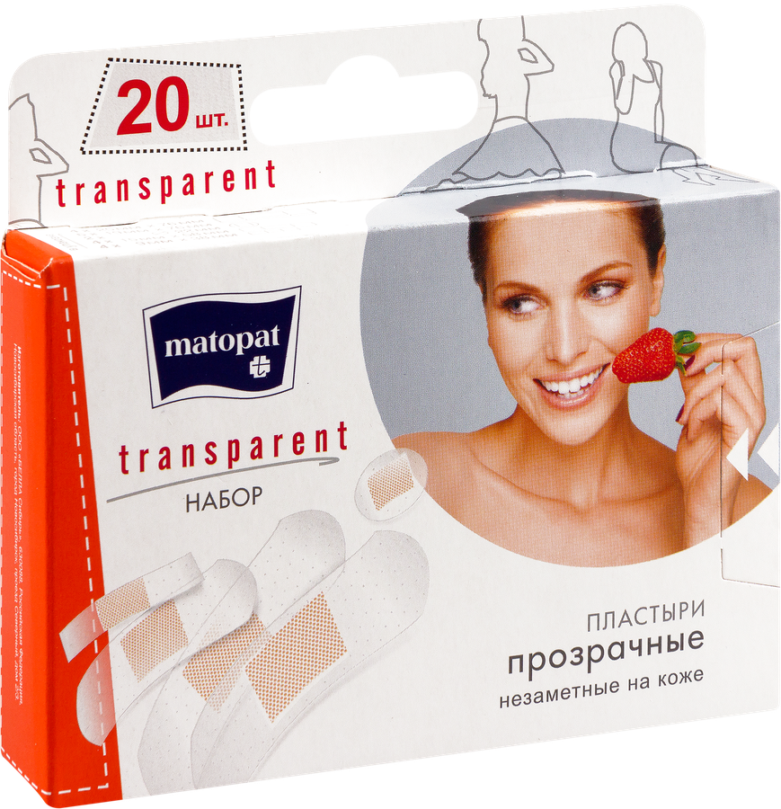 Пластыри MATOPAT Transparent, 20шт, предпросмотр
