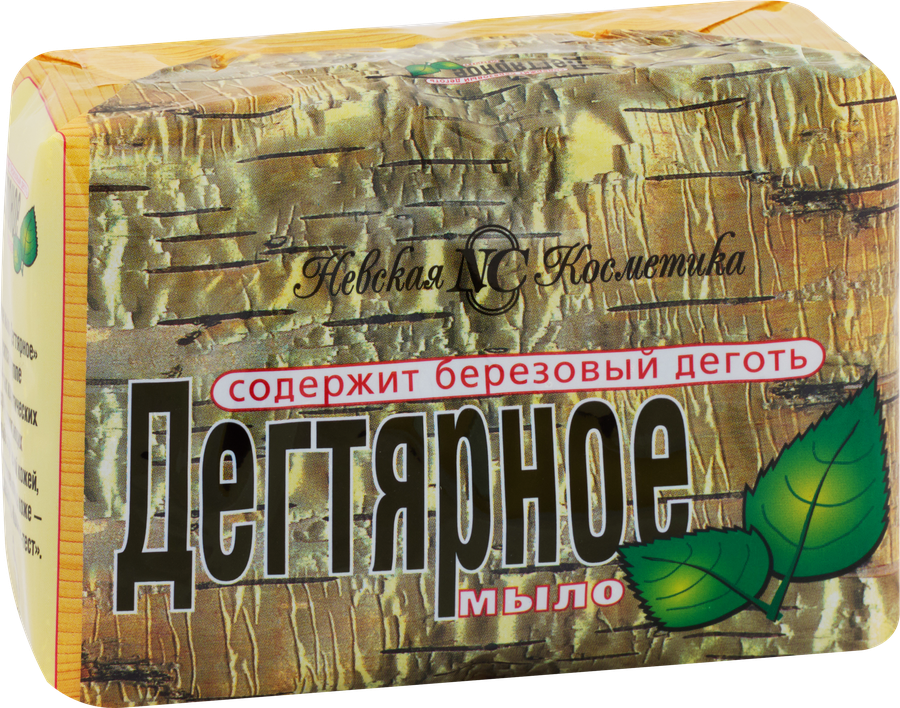 Туалетное мыло НЕВСКАЯ КОСМЕТИКА Дегтярное, с березовым дегтем, 4шт, превью