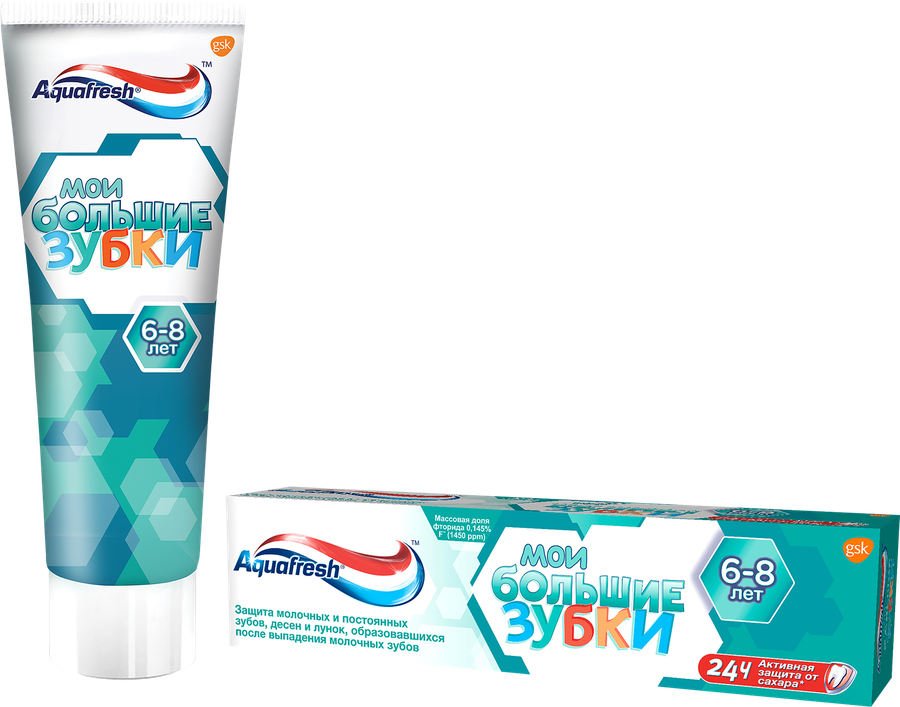 Зубная паста детская AQUAFRESH с 6 лет, 50мл, предпросмотр