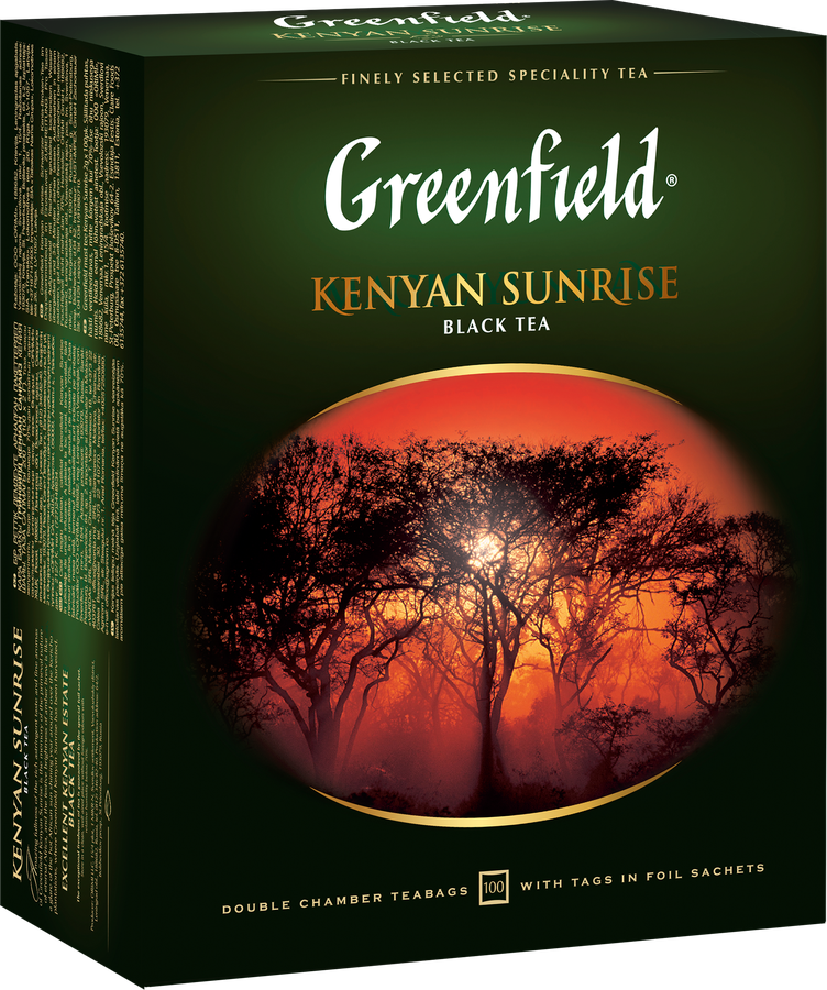 Чай черный GREENFIELD Kenyan Sunrise, 100пак, предпросмотр