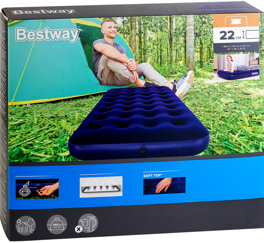 Матрас надувной BESTWAY Pavillo 188x99x22, Арт. 67001, предпросмотр