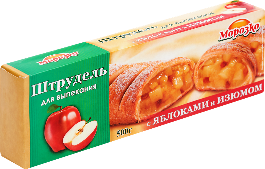 Штрудель для выпекания МОРОЗКО с яблоками и изюмом, 500г, превью