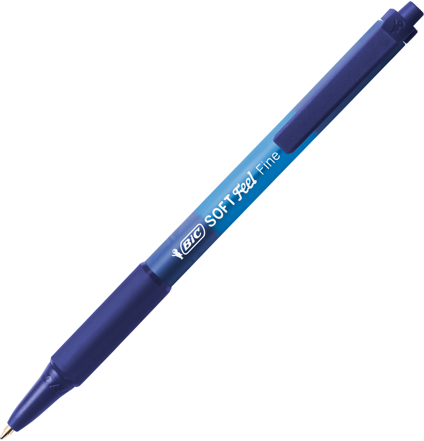 Набор шариковых ручек BIC Soft Feel Fine, синий, 3шт, предпросмотр