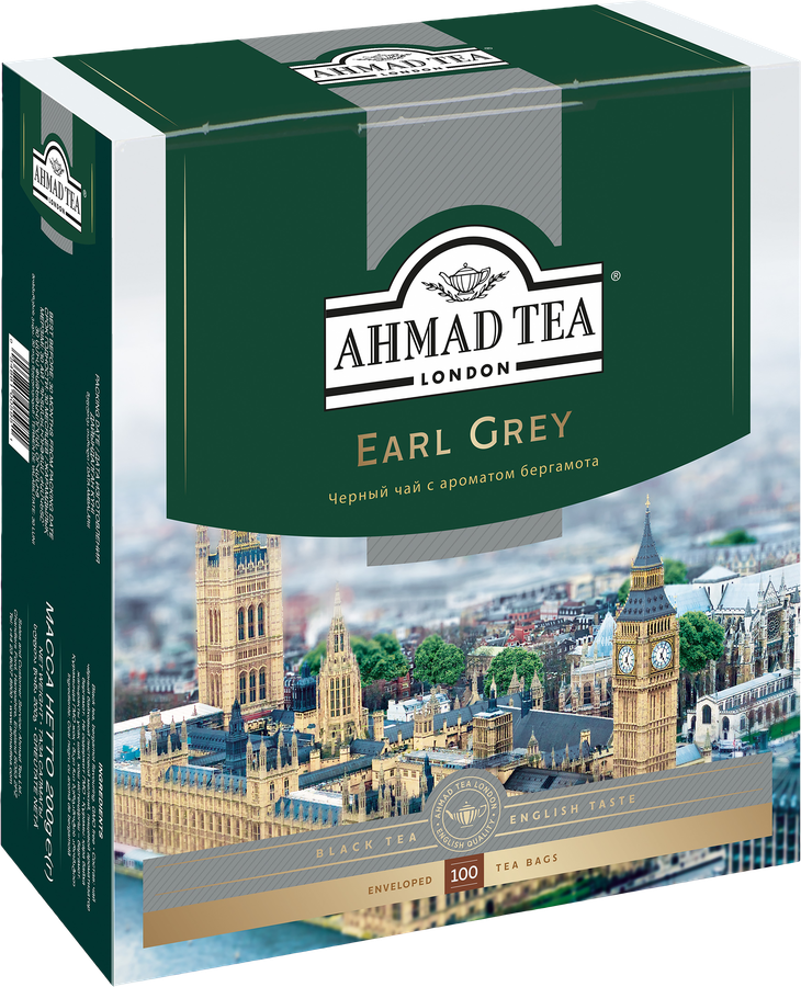 Чай черный AHMAD TEA Tea Earl Grey с бергамотом байховый, 100пак, превью