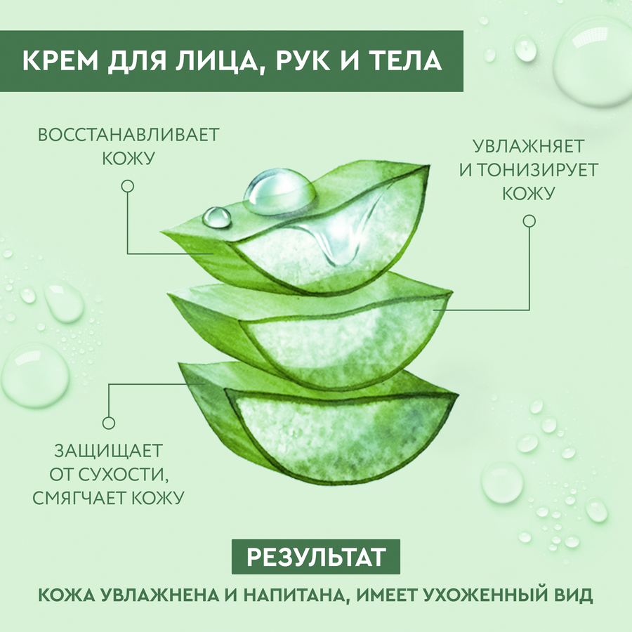 Крем для лица и тела ЧИСТАЯ ЛИНИЯ Питание и увлажнение, 50мл, предпросмотр