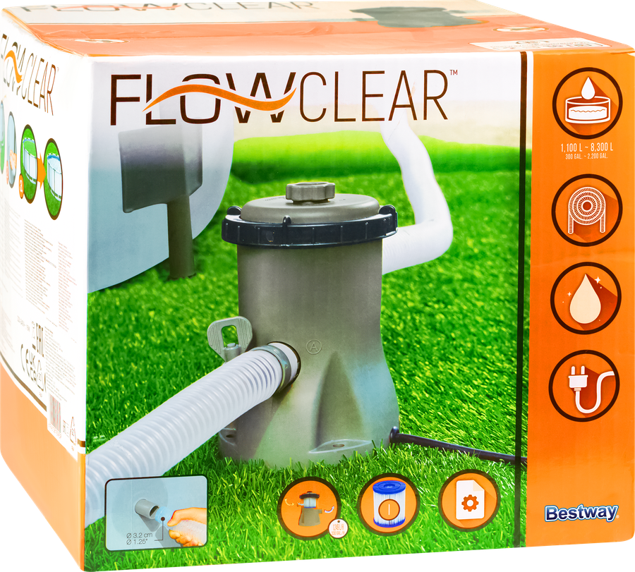 Фильтр-насос BESTWAY Flowclear 1249л/ч, Арт. 58381, предпросмотр