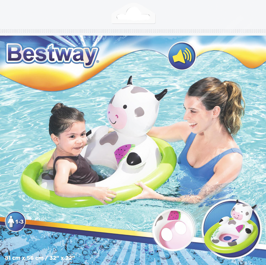 Круг для плавания надувной BESTWAY Животные 81х56см, с сиденьем, Арт.  34058/34180, предпросмотр