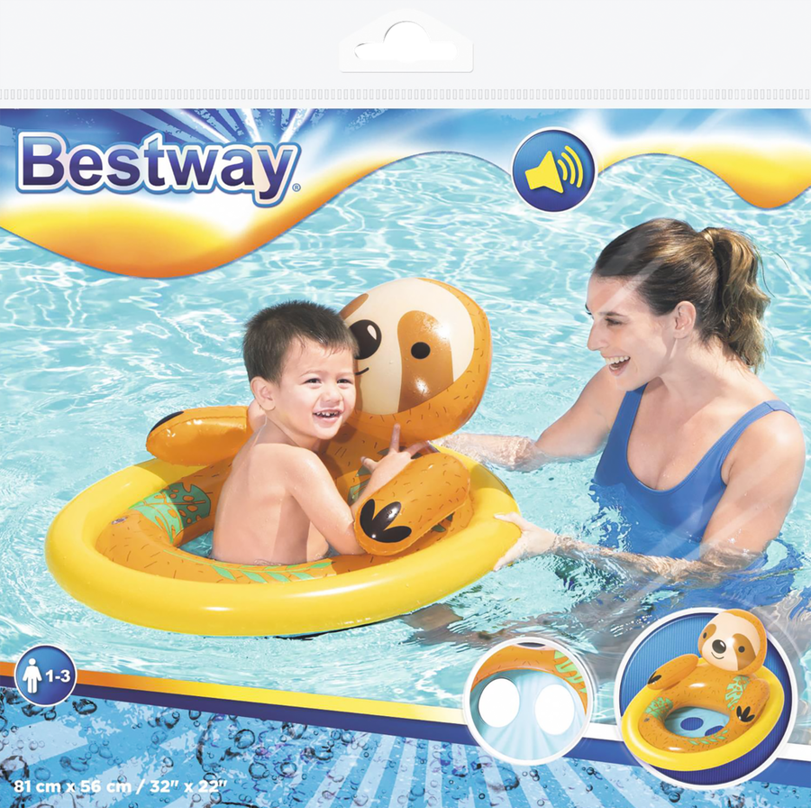 Круг для плавания надувной BESTWAY Животные 81х56см, с сиденьем, Арт.  34058/34180, предпросмотр