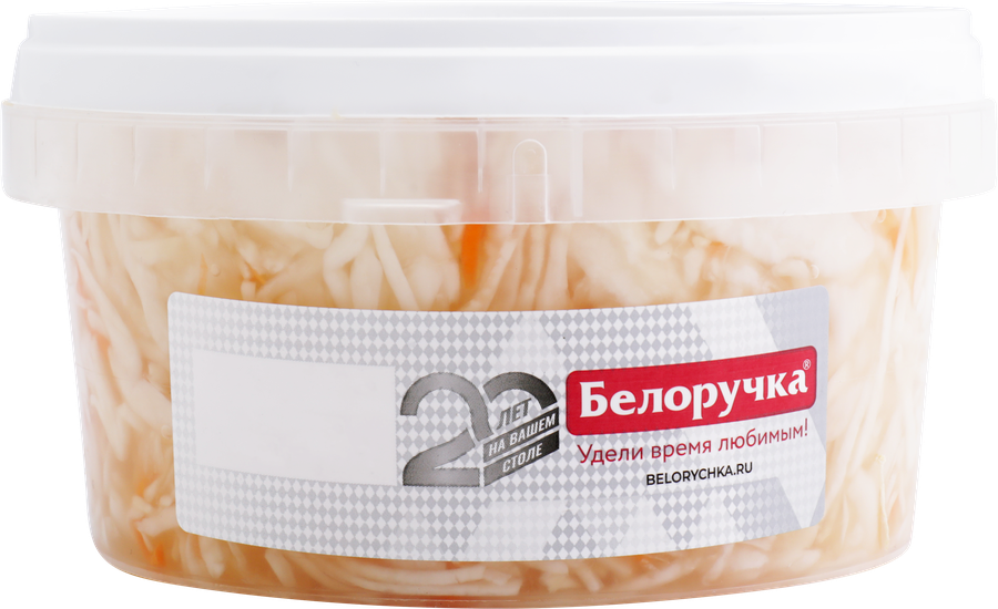 Капуста квашеная БЕЛОРУЧКА с морковью и яблоками, 500г, предпросмотр