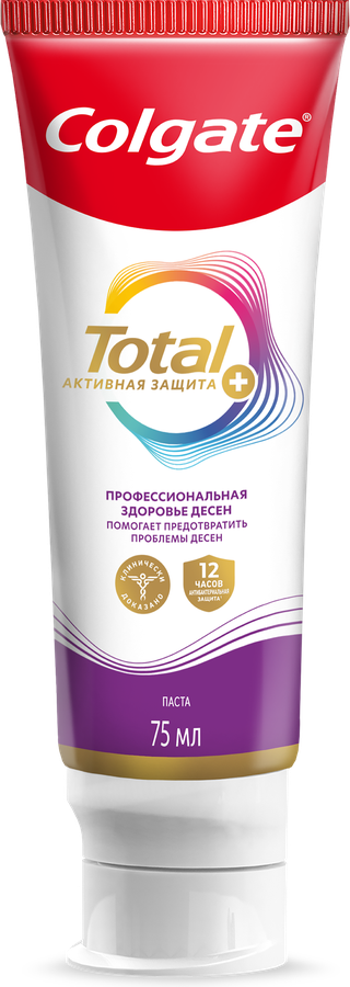 Зубная паста COLGATE Total 12 Профессиональная Здоровье десен с цинком и аргинином, с антибактериальной защитой всей полости рта в течение 12 часов, 75мл, предпросмотр