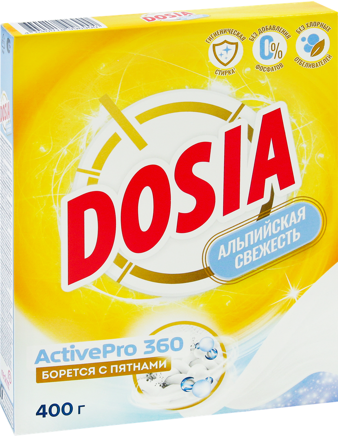 Стиральный порошок для белого белья DOSIA Automat Альпийская свежесть синтетическое, автомат, 400г, превью