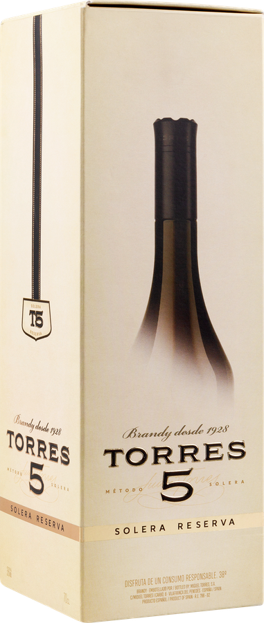 Бренди TORRES 5 Solera Reserva 38%, 0.7л, превью