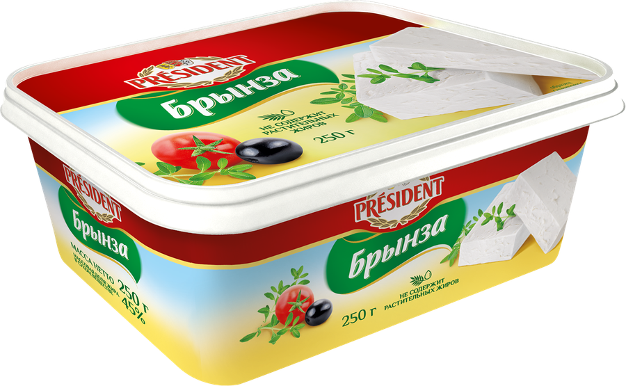 Сыр PRESIDENT Брынза 45%, без змж, 250г, превью