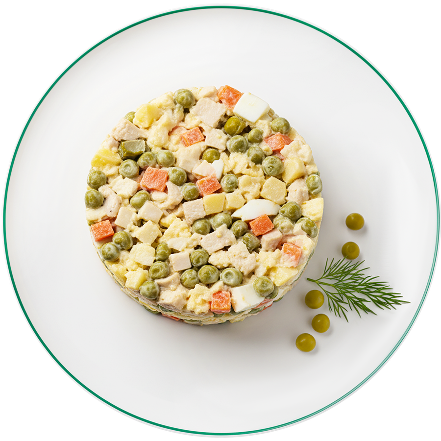 Салат ЛЕНТА FRESH Оливье без майонеза, весовой, предпросмотр