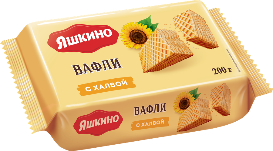 Вафли ЯШКИНО с халвой, 200г, превью