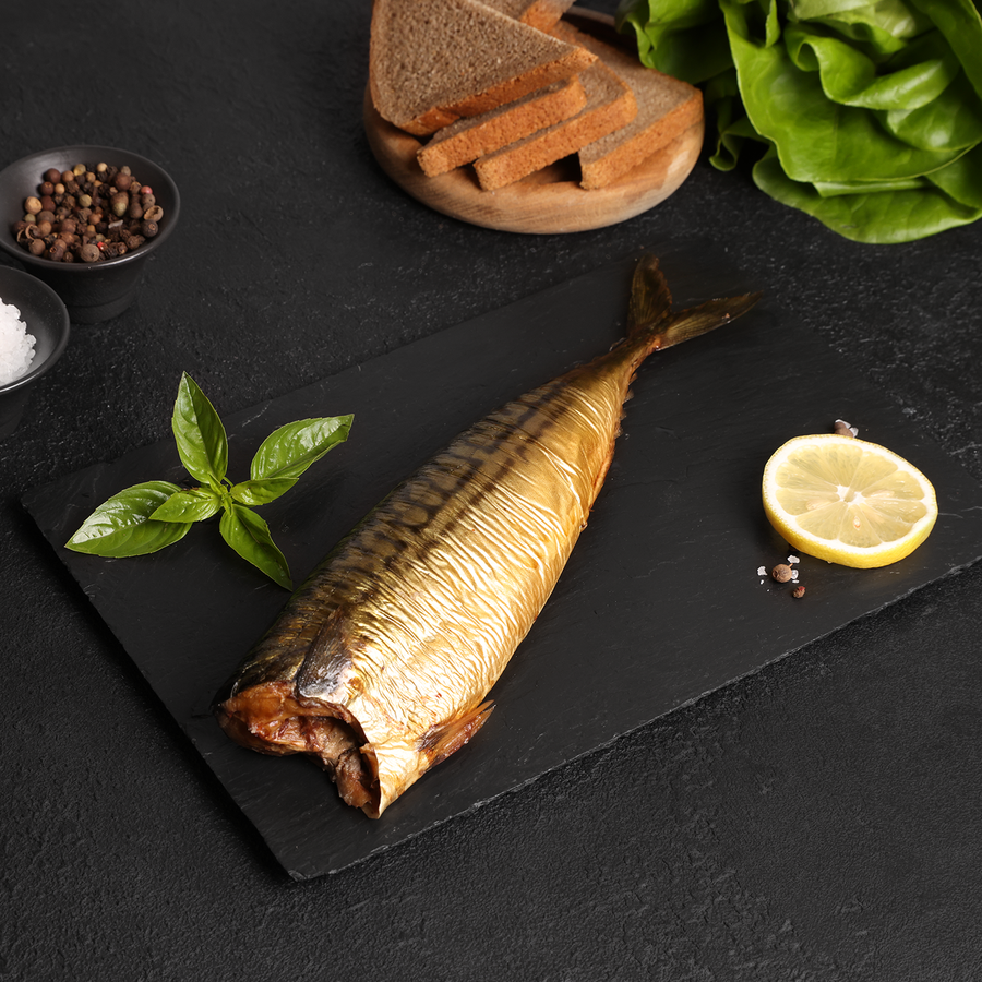 Скумбрия горячего копчения ЛЕНТА FRESH без головы, весовая, предпросмотр