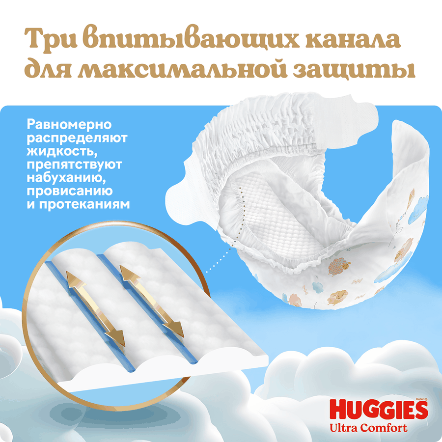 Подгузники для девочек HUGGIES Ultra Comfort 4 8–14кг, 66шт, превью