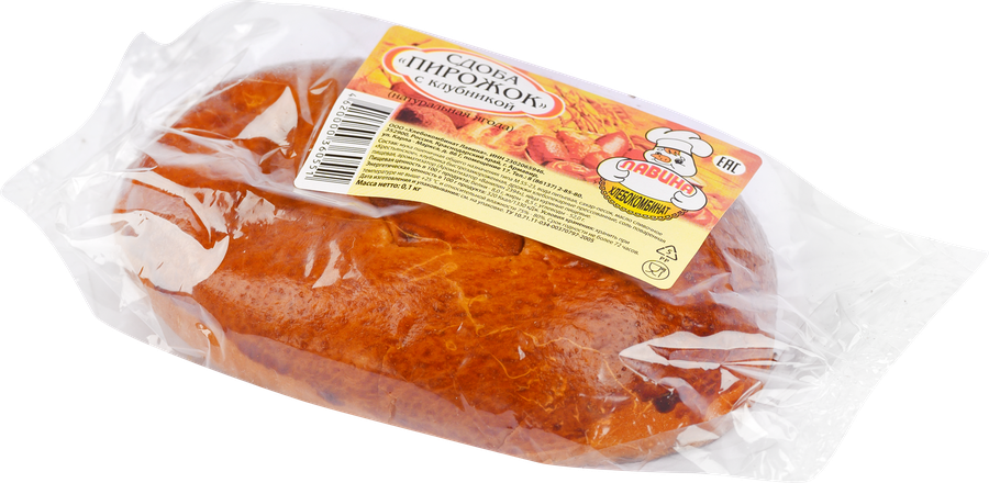 Сдоба ХК ЛАВИНА Пирожок с клубникой, 100г, предпросмотр