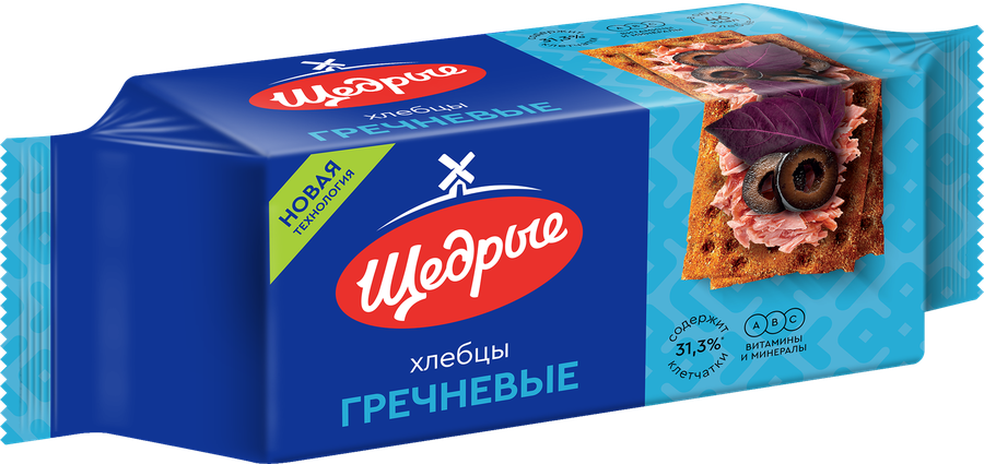 Хлебцы ЩЕДРЫЕ гречневые, 100г, предпросмотр