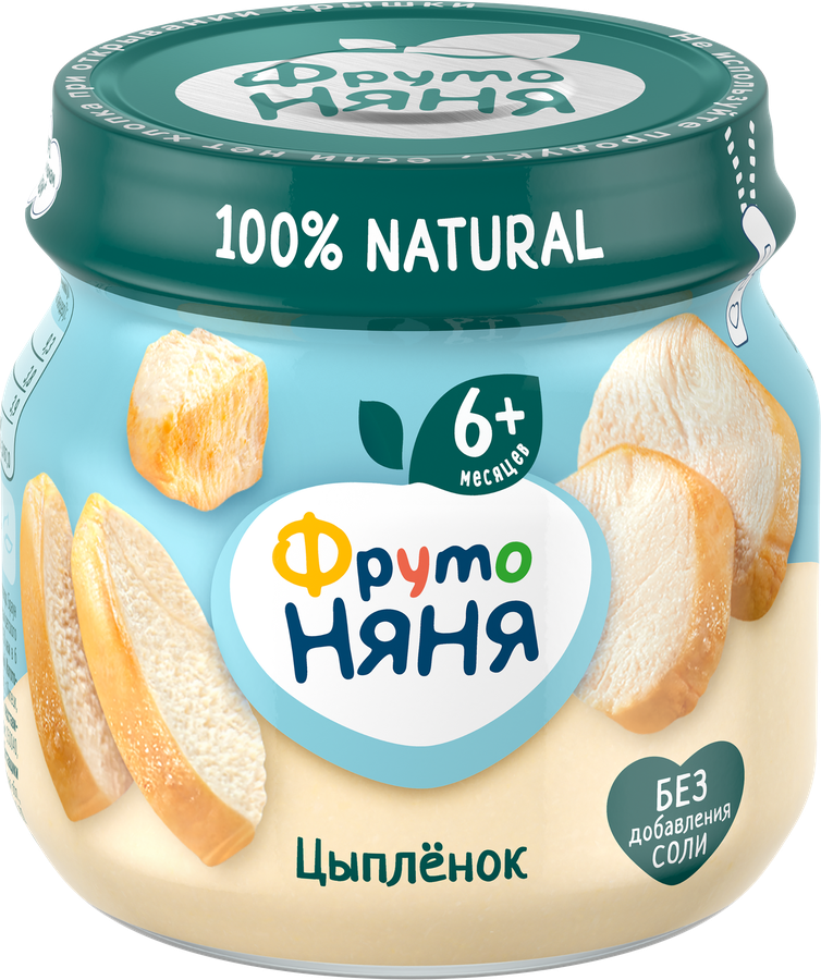 Пюре мясное ФРУТОНЯНЯ Цыпленок, с 6 месяцев, 80г, предпросмотр