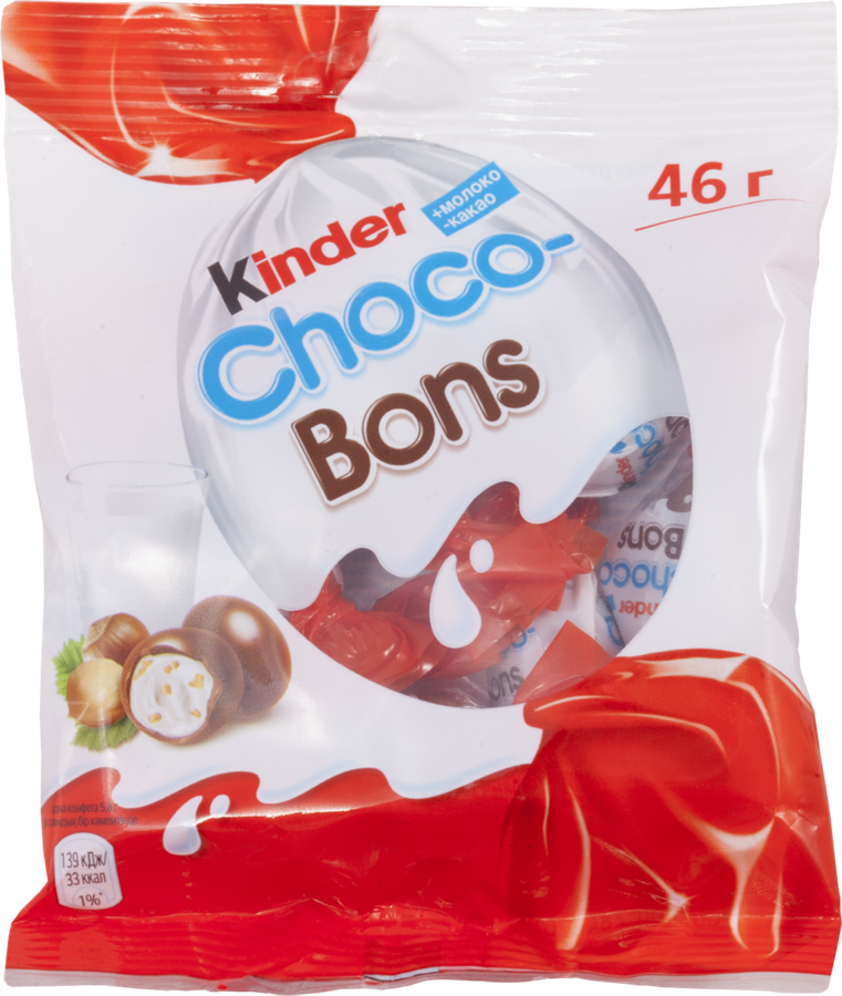 Конфеты KINDER Schoko-bons с молочно-ореховой начинкой, 46г, предпросмотр