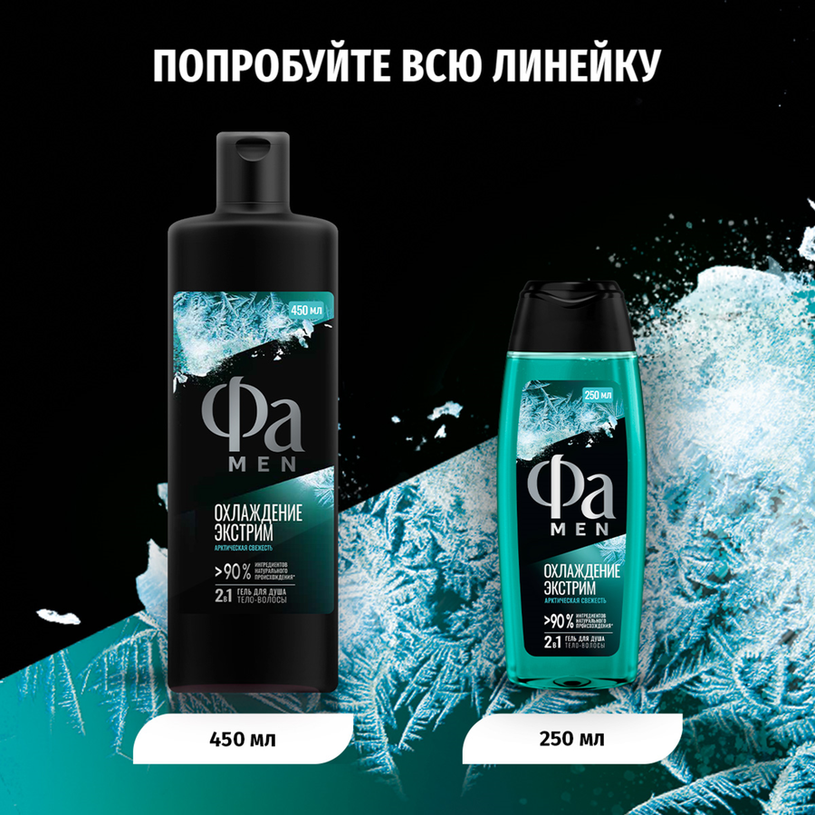Гель для душа мужской ФА Men Охлаждение Экстрим, 250мл, превью