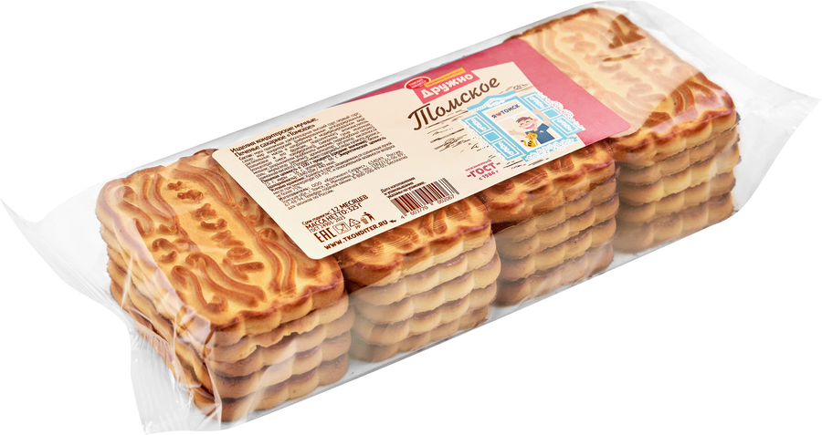 Печенье сахарное ТОМСКИЙ КОНДИТЕР Томское со сливочным вкусом, 325г, предпросмотр