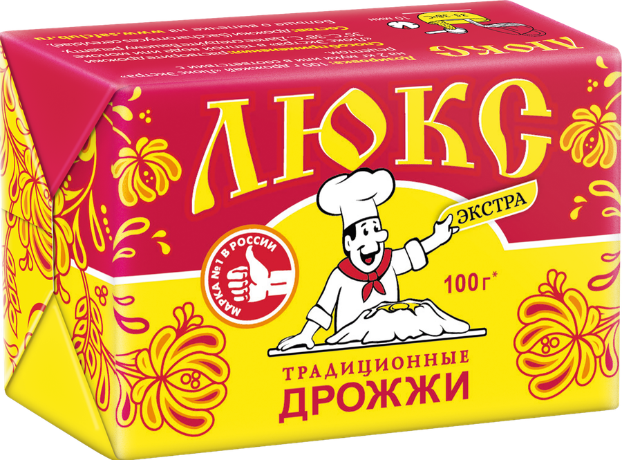 Дрожжи хлебопекарные ЛЮКС Экстра прессованные, 100г, предпросмотр