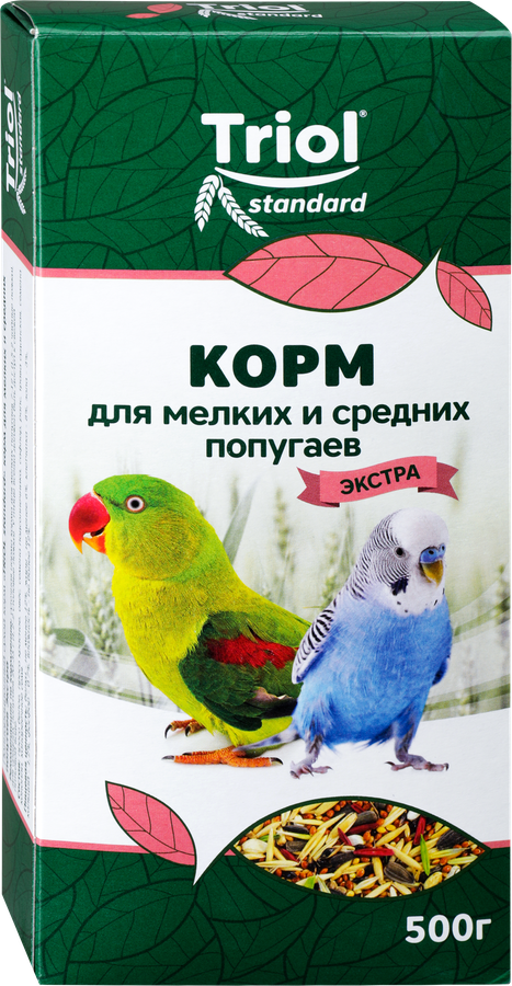 Корм для мелких и средних попугаев TRIOL Криспи-Экстра, 500г, превью