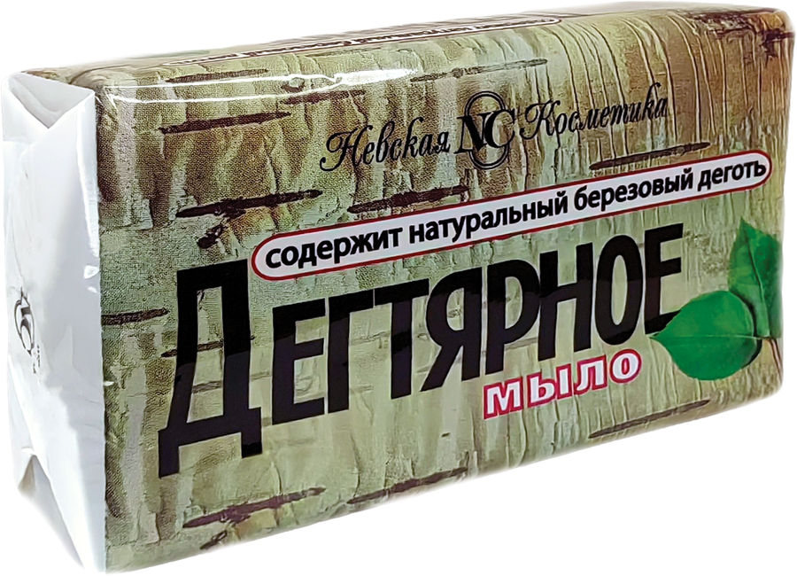Туалетное мыло НЕВСКАЯ КОСМЕТИКА Дегтярное, с березовым дегтем, 140г, предпросмотр