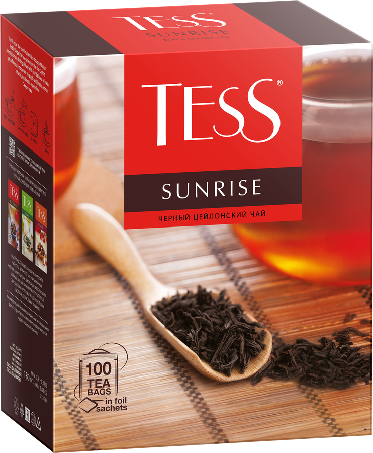 Чай черный TESS Sunrise, 100пак, предпросмотр