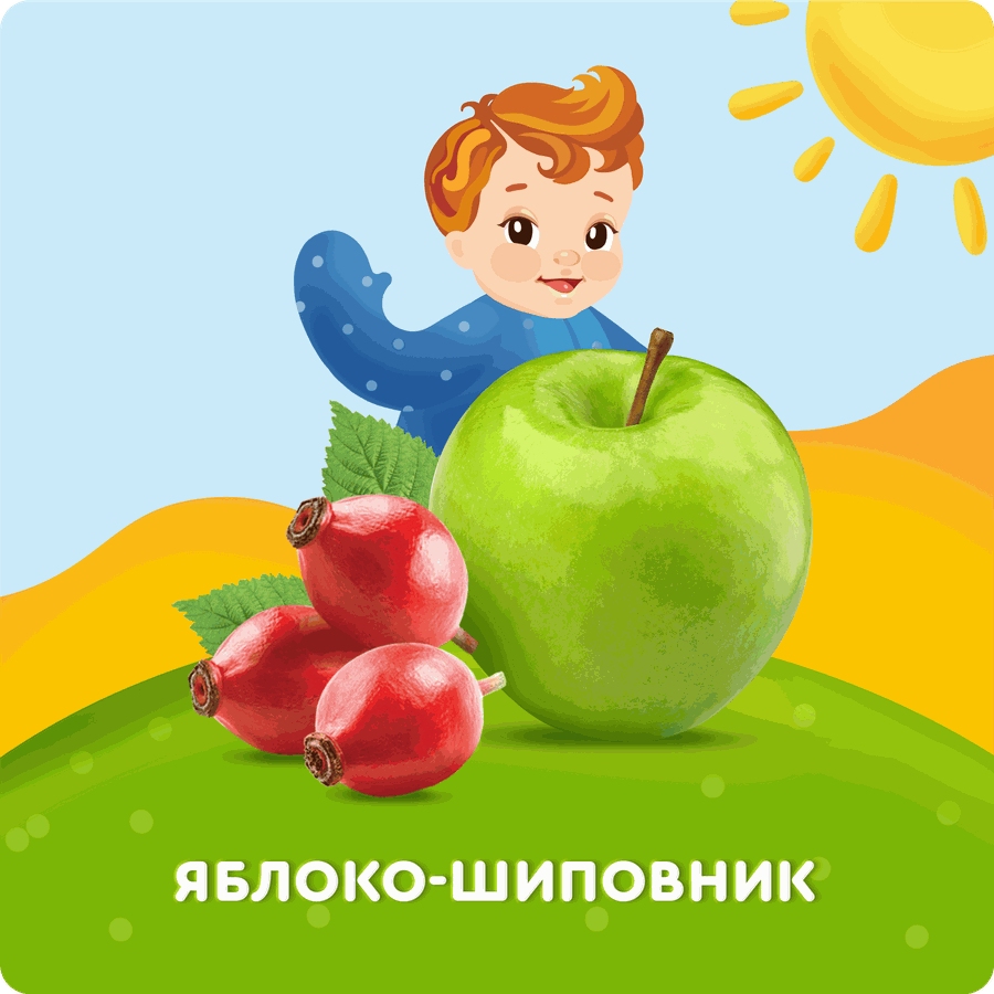Сок детский АГУША Яблоко-шиповник, с 5 месяцев, 200мл, предпросмотр